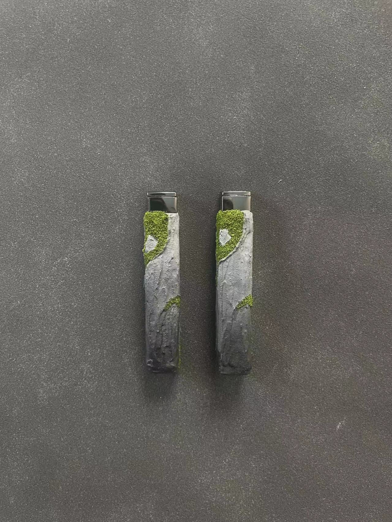 copone handmade lighters | Green Fractals,Cracks Of Existence