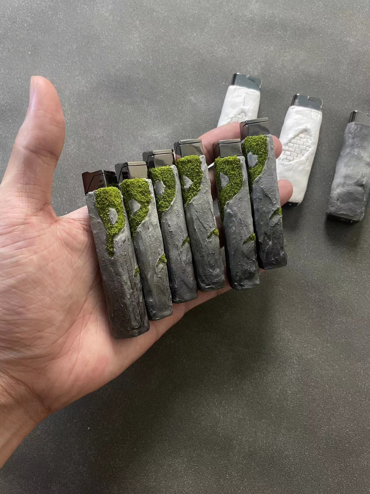 copone handmade lighters | Green Fractals,Cracks Of Existence