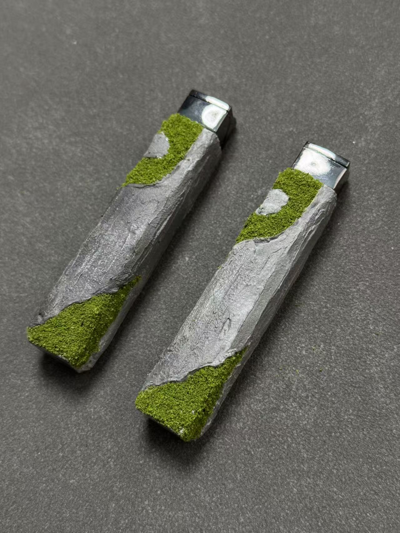 copone handmade lighters | Green Fractals,Cracks Of Existence