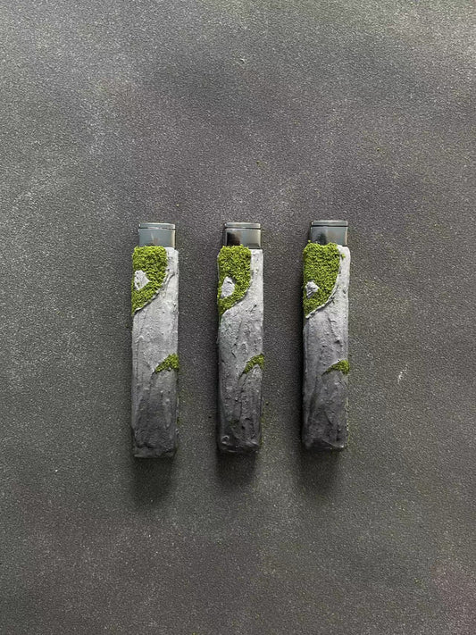 copone handmade lighters | Green Fractals,Cracks Of Existence
