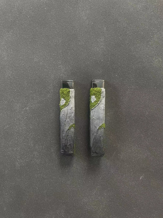 copone handmade lighters | Green Fractals,Cracks Of Existence