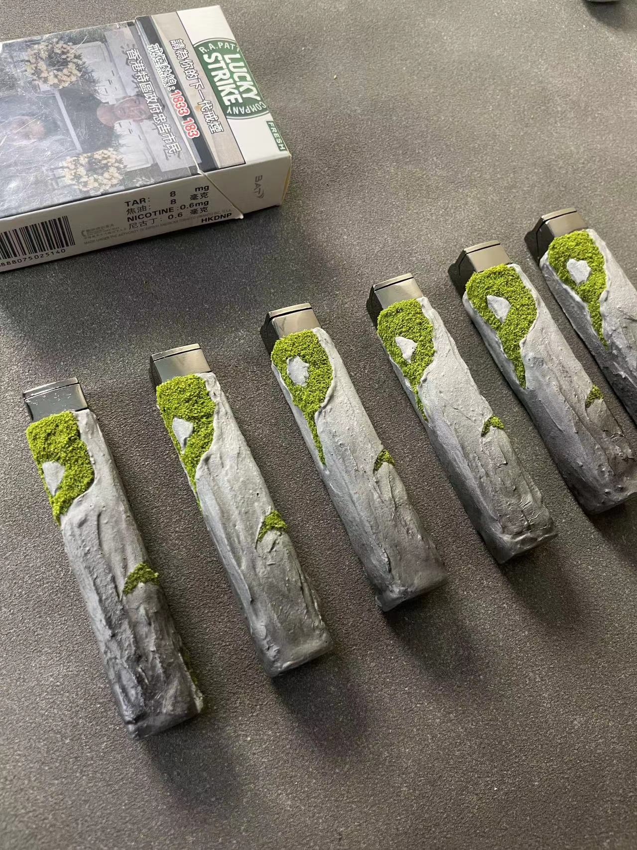 copone handmade lighters | Green Fractals,Cracks Of Existence